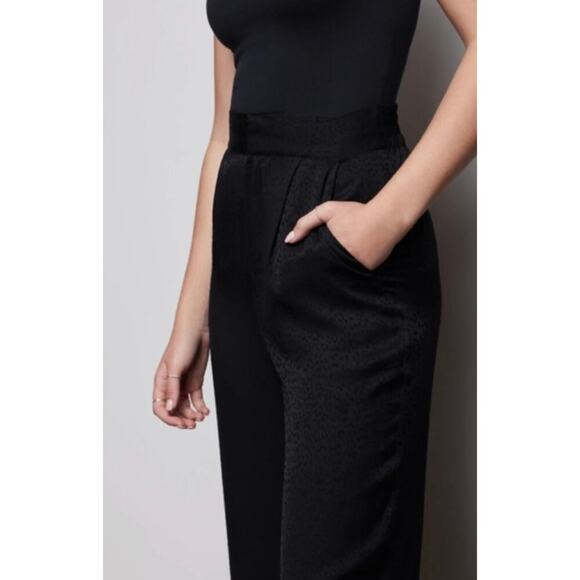 Good American 80s Leopard Jacquard Pants Wide Leg Flowy High Waist Size Medium - Picture 3 of 10